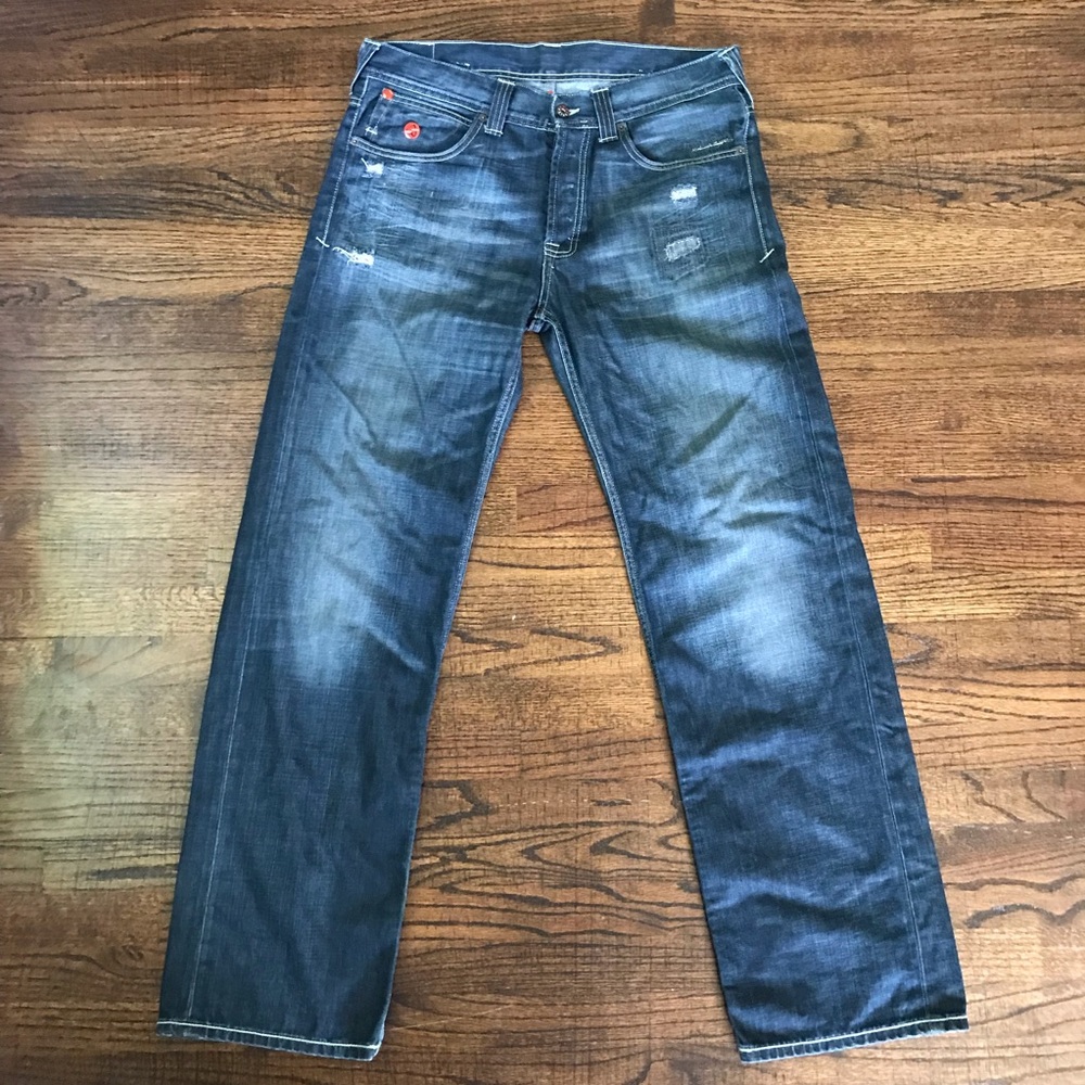 Vintage Evisu X Puma denim straight leg 36x36
